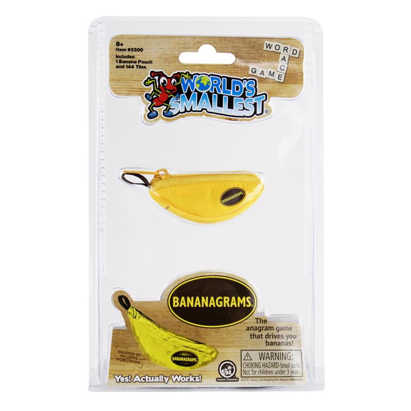 World's Smallest Bananagrams Word Game Yellow 145 pc