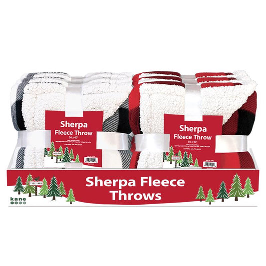 Kane Home Holiday Plaid Fleece Throw 1 pk