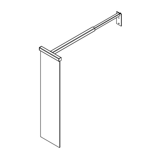 Black Metal Sign Holder Brackets 10 in. H