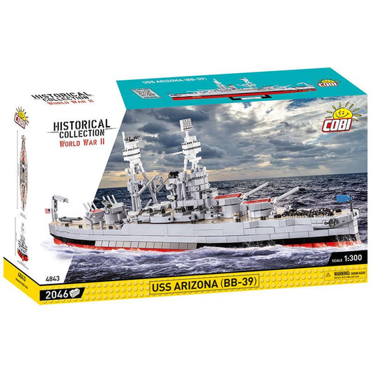 COBI World War II USS Arizona Battleship Block Set Multicolored 2046 pc