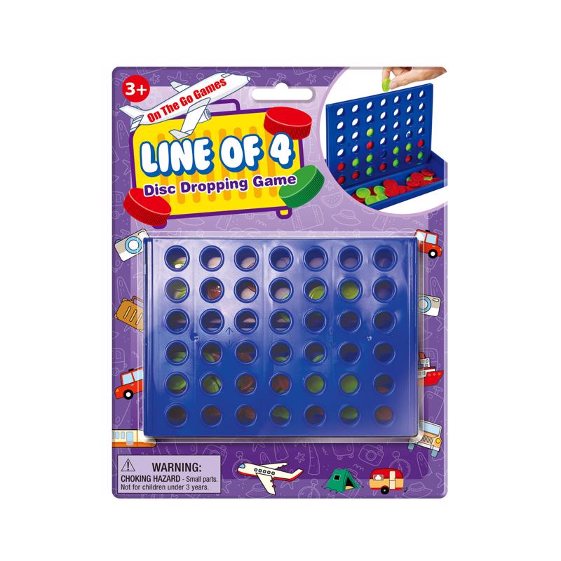 On the Go Games Line of 4 Disc Dropping Games Blue