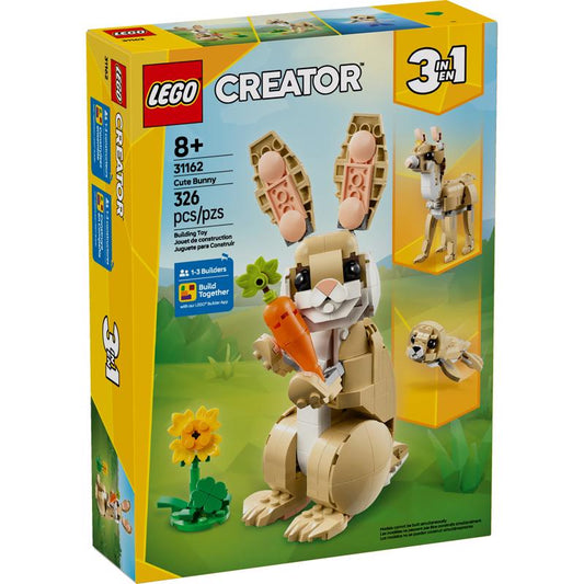 LEGO Creator Cute Bunny Building Toy Multicolored 326 pc