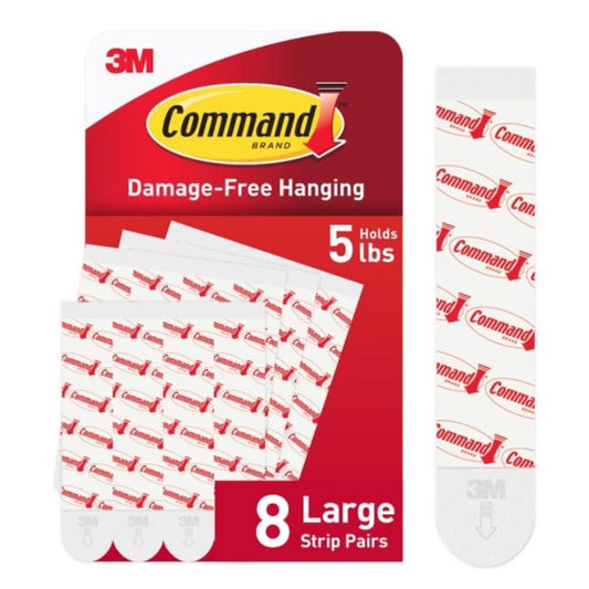 3M Command Large Foam Refill Strips 3.65 in. L 8 pk