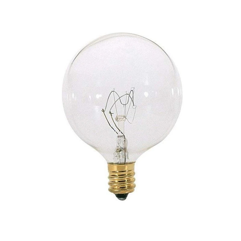 Summer Nights Incandescent G40 Globe Clear/Warm White 25 ct Replacement Christmas Light Bulbs