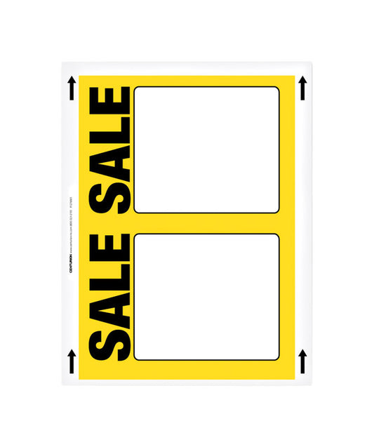 11 in. H X 8.5 in. W Office Supplies/Stationary Sign 25 each