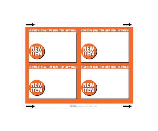 11 in. H X 8.5 in. W Office Supplies/Stationary Sign 100 each