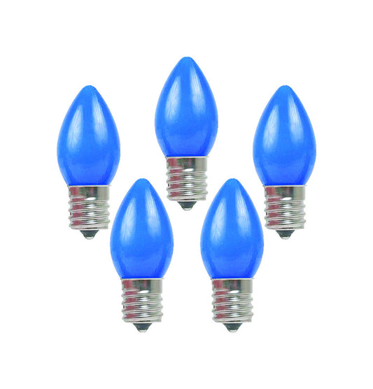 Holiday Bright Lights Incandescent C7 Blue 25 ct Replacement Christmas Light Bulbs 0.08 ft.